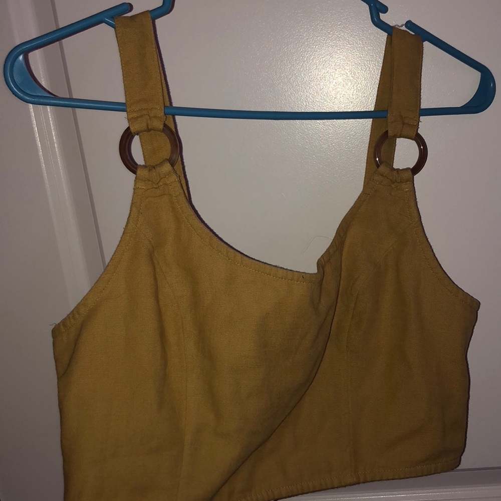 yellow crop top